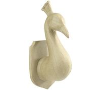 Clairefontaine ES Décopatch SA188C - Soporte de papel marrón maché, 13,5 x 11 x 26,5 cm, diseño de trofeo de pavo real