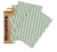 Clairefontaine ES Décopatch Triángulo Papel, colores surtidos, 30 x 40 cm (paquete de 3 hojas)