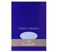 Clairefontaine ES Lalo 11402L - Un bloc de 50 feuilles vergées unies 14,8x21 cm 100g, Vergé de France, Bleu