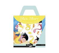 Clairefontaine ES MAILDOR AF028C - Lote de 4 pegatinas reposicionables, 2 grandes decorados para personalizar - Kit fácil de transportar - Juego creativo infantil - Maletín de 15 x 19,5 cm