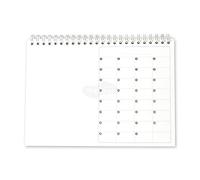 Clairefontaine ES Maildor - Ref GB009O - Calendario blanco para personalizar - 21,5 x 16 cm, espacio para fotos en cada mes, adecuado para cualquier año - Decorar con bolígrafos, lápices