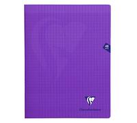 Clairefontaine ES mimesys Libreta grapada con 24 hojas, 24 x 32 cm (a cuadros Polypro),color morado