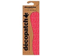 Décopatch- Pack de 3 Hojas de Papel Impreso 30 x 40 cm Grano pequeño Rojo 1, Color Azul, Puntos Negros, 3 Sheets (Clairefontaine Rhodia C812C)