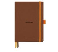 Clairefontaine ES RHODIA 117812C - Cuaderno blando Bullet Journal Goalbook Cobre - A5 - Dotted Dot|240 páginas - Papel Ivory 90 g - 2 cintas, cierre elástico - Funda de piel sintética