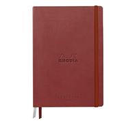 Clairefontaine ES RHODIA 194153C - Cuaderno Rígido Bullet Journal Goalbook Creation Nacarat - A5 15,5x21x2 cm - 100 páginas Papel Clairefontaine Técnica Lavis Liso Blanco 200 g/m - 2 Cintas - Cubierta de Piel Sintética