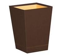 Clairefontaine ES RHODIA 194617C - Cubo de basura de bronce - 24x24x32 cm - Pespunte naranja - Exterior de piel sintética - Colección Home Office Rhodiarama - Organización de oficina y almacenamiento de diseñador
