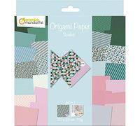 Clairefontaine ES Avenue Mandarine OR511C - Un paquete de 60 hojas Origami 20 x 20 cm 70 g (30 diseños x 2 hojas) y una tabla de pegatinas incluida, Scales
