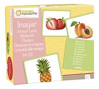 Clairefontaine ES-Une boite imagiers 24 cartes multilingües (traducción en 10 idiomas) 11,5x12,7 cm, Frutas Juego, color tarjetas con imágenes, Fruits Rhodia JE509C