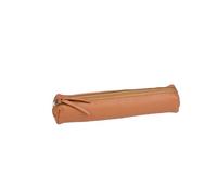 Clairefontaine - Estuche de piel natural, 20 cm, color beige
