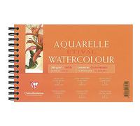 Clairefontaine Etival 96062C - Libreta para pintar con acuarelas (de espiral, papel de celulosa, 12 x 18 cm, 12 hojas, 300 g), color blanco