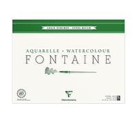Clairefontaine Fontaine 96432C - Bloc de dibujo para acuarela (grano grueso, 42 x 56 cm, 25 hojas, 300 g), color blanco
