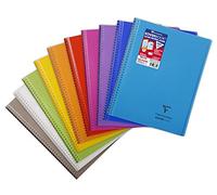 Clairefontaine Koverbook 386601 C cuaderno de espiral protectora enveloppante en Polypro 160 páginas cuadriculado 90 G 24 x 32 cm color aleatorio