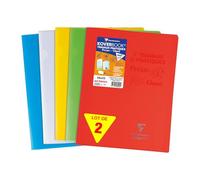 Clairefontaine Koverbook 980420 C - Cuaderno (piqué de labor práctica 64 páginas 90 g 24 x 32 cm color aleatorio (Paquete de 2)