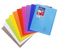 Clairefontaine Koverbook 986401 C libreta (cuadros piqué 144 páginas en protectora Polypro 90 G 24 x 32 cm color aleatorio