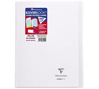 Clairefontaine Koverbook - Cuaderno cosido de 96 páginas con cuadrí, tapa de polipropileno, de 90 g, 24 x 32 cm, color incoloro 32.50 x 25.50 x 0.70