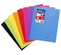 Clairefontaine Koverbook - Cuaderno cosido de 96 páginas con cuadrículas grandes y tapa de polipropileno, de 90 g, 24 x 32 cm, color surtidos 32.50 x 25.50 x 0.69