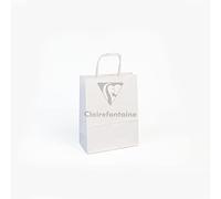 Clairefontaine Kraft decorar 18x7x24cm 25 bolsas-Blanco, Papel, 18x7x24cm