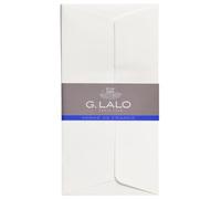 Clairefontaine Lalo 46100L - Un paquet sous film de 25 enveloppes adhésives doublées 11x22 cm en Papier vergé de France, Blanc