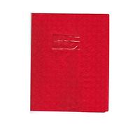 CLAIREFONTAINE Lot de 10 Protège-cahiers Grain Losange 18/100ème 17x22 Rouge