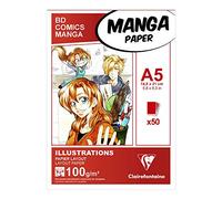 Clairefontaine manga ilustraciones Pad, Blanco, A5 _ P, papel, Blanco, A5