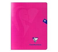 Clairefontaine mimesys 17 x 22 cm (a cuadros Polypro libreta grapada con 48 hojas - Color Rosa