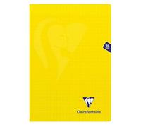 Clairefontaine mimesys 21 x 29,7 cm (a cuadros Polypro libreta grapada con 48 hojas - amarillo