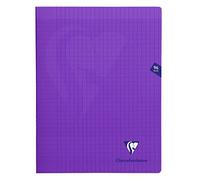 Clairefontaine mimesys 24 x 32 cm (a cuadros Polypro libreta grapada con 48 hojas - Color Morado (Paquete de 6)