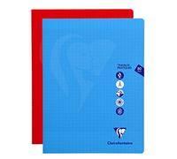 Clairefontaine mimesys 303327 C cuaderno (piqué protectora Polypro cuadros grandes, 80 páginas 90 g 24 x 32 cm color aleatorio