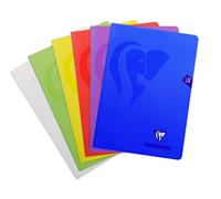 Clairefontaine Mimesys 303522Cpack 10 cuadernos engrapados A4 21 x 29,7 cm, 120 páginas, cuadrícula pequeña con 90 g, tapa de polipropileno, colores surtidos al azar