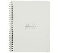 Clairefontaine Notebook Classic - Cuaderno cuadriculado de espiral 160 páginas 16 x 21 cm 80 G Color blanco