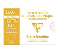 Clairefontaine - Papel para dibujo técnico, blanco, A3, 160 g