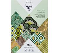 Clairefontaine Paquete de 20 papeles hechos a mano, verde, A4