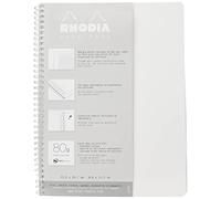 Clairefontaine para Classic cuaderno de espiral 22,5 x 29,7 cm, 160 páginas extraíbles microperforées 80 g Color blanco