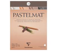Clairefontaine 96008C Bloc Pegado Pastelmat n°2 - 12 Hojas Cartulina Especial para Pasteles Secos - 30x40 cm 360g - 4 Colores Surtidos - Separadores de Papel Glassine
