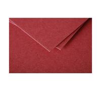Clairefontaine 24212C - Un étui de 25 feuilles Pollen 21x29,7 cm 210g, Rouge groseille