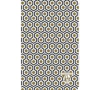 Clairefontaine - Ref 192606C - Cuaderno de lomo cosido Neo Deco (48 hojas) - Tamaño de 11 x 17 cm, papel vitela cepillado de 90 g/m², revestimiento mate, regla forrada - dorado y negro