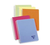 Clairefontaine - Ref 328546C - Libreta Linicolor (90 hojas), tamaño A5, papel de vitela cepillado de 90 g/m², cubierta Polypro, rayado forrado - varios colores (paquete de 5)