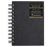 Clairefontaine - Ref: 34258C - Bloc de espiral (64 hojas blancas) - Formato A6 - Papel de 140 g/m² - Portada negra - Apto para técnicas en seco