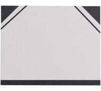 Clairefontaine - Ref 44611C - Carpeta de arte con cierre de correas elásticas - Color gris crudo - Superficie de tarjeta de vellum personalizable, apta para documentos de tamaño A4+