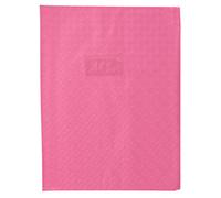 Clairefontaine - Ref 72419C - Funda protectora para libro de ejercicios de PVC, tamaño A4+, 240 x 320 mm, soporte para etiquetas para fácil identificación, efecto diamante, color rosa