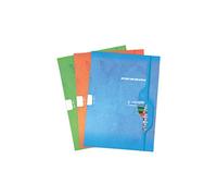 Clairefontaine - Ref 7554C - Cuaderno de dibujo encuadernado con grapas con caligrafía (24 hojas), tamaño 31,8 x 23,6 cm, regla lisa, papel vitela cepillada de 120 g/m², funda de tarjeta laminada, varios colores