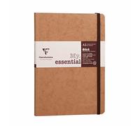 Clairefontaine - Ref 79346C - Cuaderno con rosca para bolsa de edad (192 páginas) - Tamaño A5, reglas forradas, papel de vitela cepillado de 90 g/m², cierre elástico - cubierta marrón
