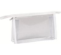 Clairefontaine - Ref 8488C - Estuche rectangular con fuelle - Tamaño 22 x 4 x 14 cm - Apto para guardar y transportar lápices, bolígrafos y accesorios - Transparente con purpurina