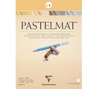 Clairefontaine - Ref 96018C - Pastelmat Pastel Card Pad No.1 (12 hojas) - Tarjeta de 360 g/m² - 30 x 40 cm - Colores surtidos - Especialmente formulado para uso con pasteles