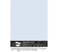 Clairefontaine - Ref 96164C - Hojas para Sobres Pastelmat (paquete de 5 hojas) - Tarjeta de 360 g/m² - 50 x 70 cm - Color azul claro - Especialmente formuladas para usar con pasteles