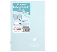 Clairefontaine - Ref 961772C - Koverbook Blush Grapado Cuaderno (48 hojas) - Tamaño A5, con forro de papel vitela cepillado de 90 g/m², tapa de Polypro pastel - Azul hielo