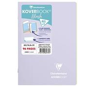 Clairefontaine - Ref 961775C - Koverbook Blush Grapado Cuaderno (48 hojas) - Tamaño A5, con forro de papel vitela cepillado de 90 g/m², tapa de Polypro pastel - Lila
