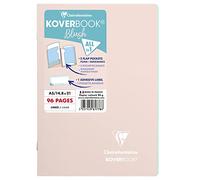 Clairefontaine - Ref 961778C - Koverbook Blush Grapado Cuaderno (48 hojas) - Tamaño A5, con forro de papel vitela cepillado de 90 g/m², tapa de Polypro pastel - Rosa Polvo