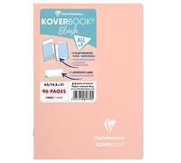 Clairefontaine - Ref 961779C - Koverbook Blush Grapado Cuaderno (48 hojas) - Tamaño A5, con forro de papel vitela cepillado de 90 g/m², cubierta de Polypro pastel - Coral