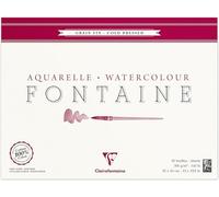 Clairefontaine - Ref 96415C - Fontaine Acuarela prensada en frío (25 hojas) - 30 x 40 cm, papel de 300 g/m², apto para acuarelas
